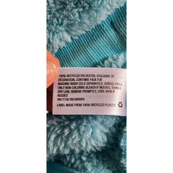 JoyLab Medium Women's Fleece Jacket Pullover 3/4 Zip Aqua Blue - Picture 3 of 6